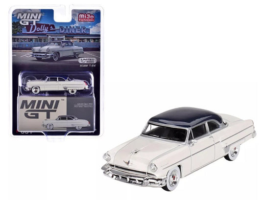 Mini GT - 1954 Lincoln Capri Arctic White with Atlantic Blue Top Limited Edition
