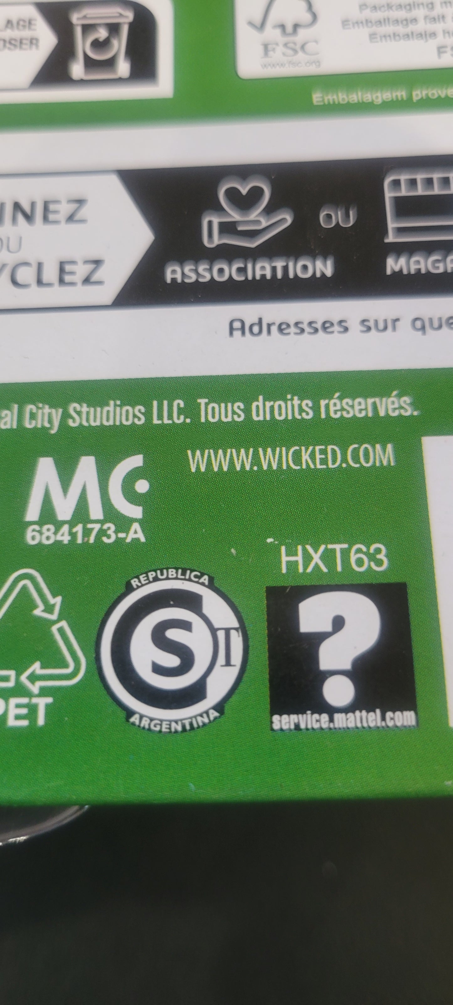 Wicked - Glinda - Misprint
