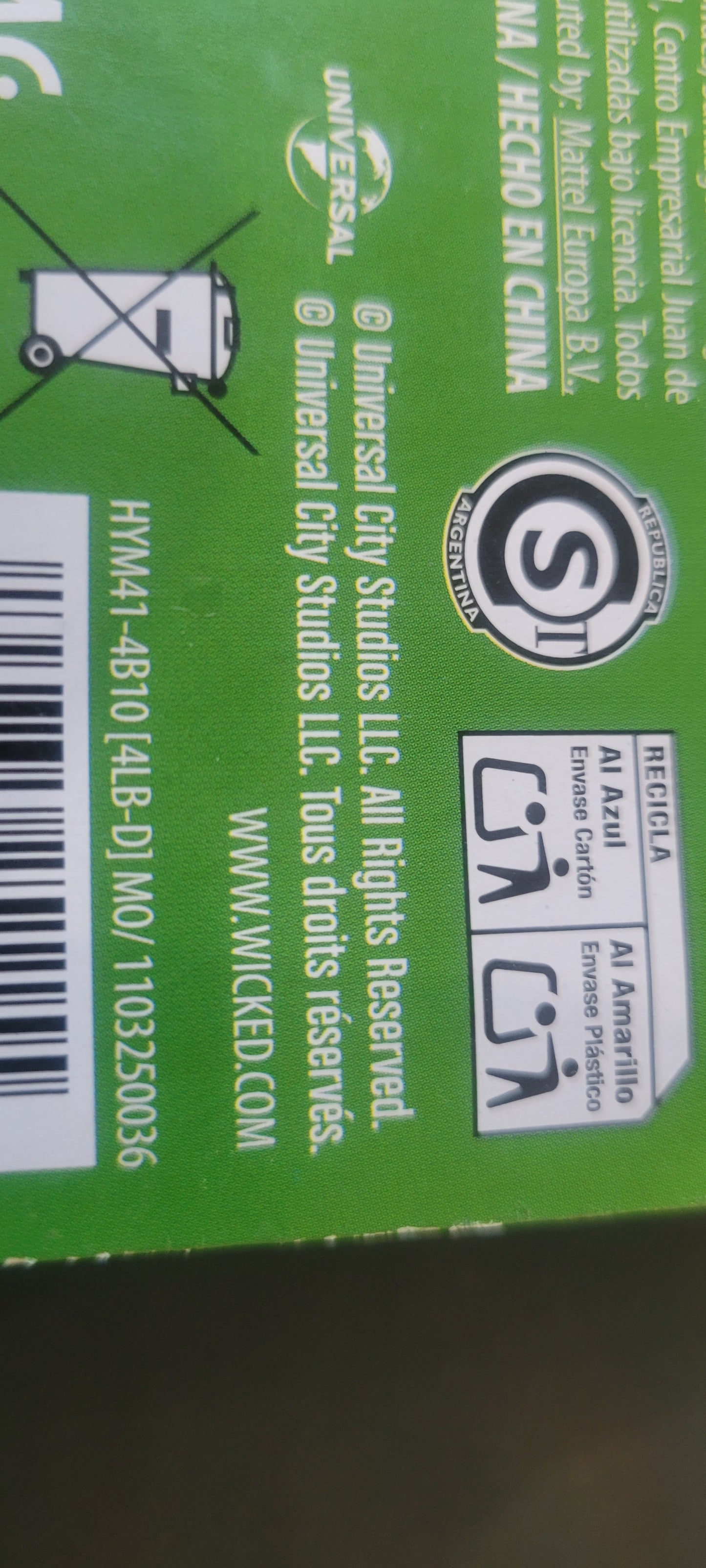 Wicked - Singing Glinda - Misprint